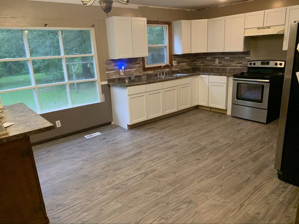 Finished kitchen, full wide view