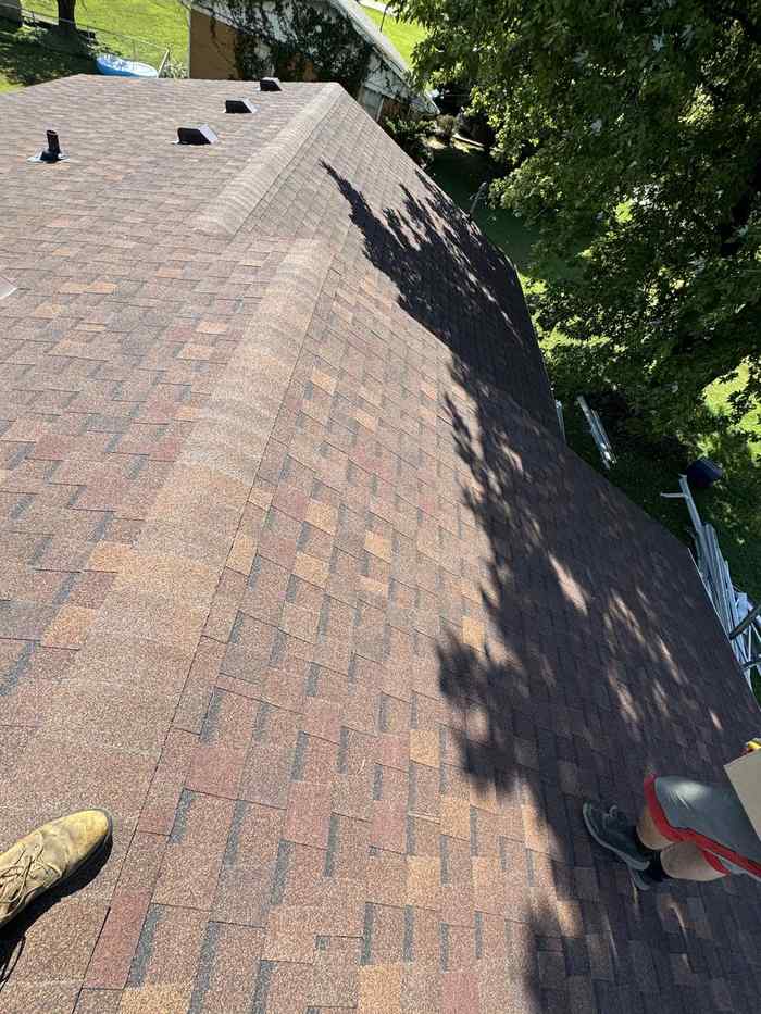 Finished roof ridge and vents