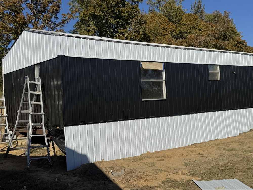 New black and white siding, end view